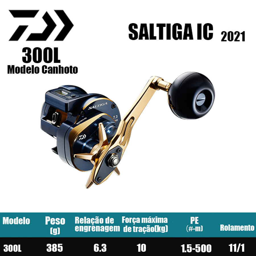 DAIWA 2021 SALTIGA IC 300L Modelo Canhoto