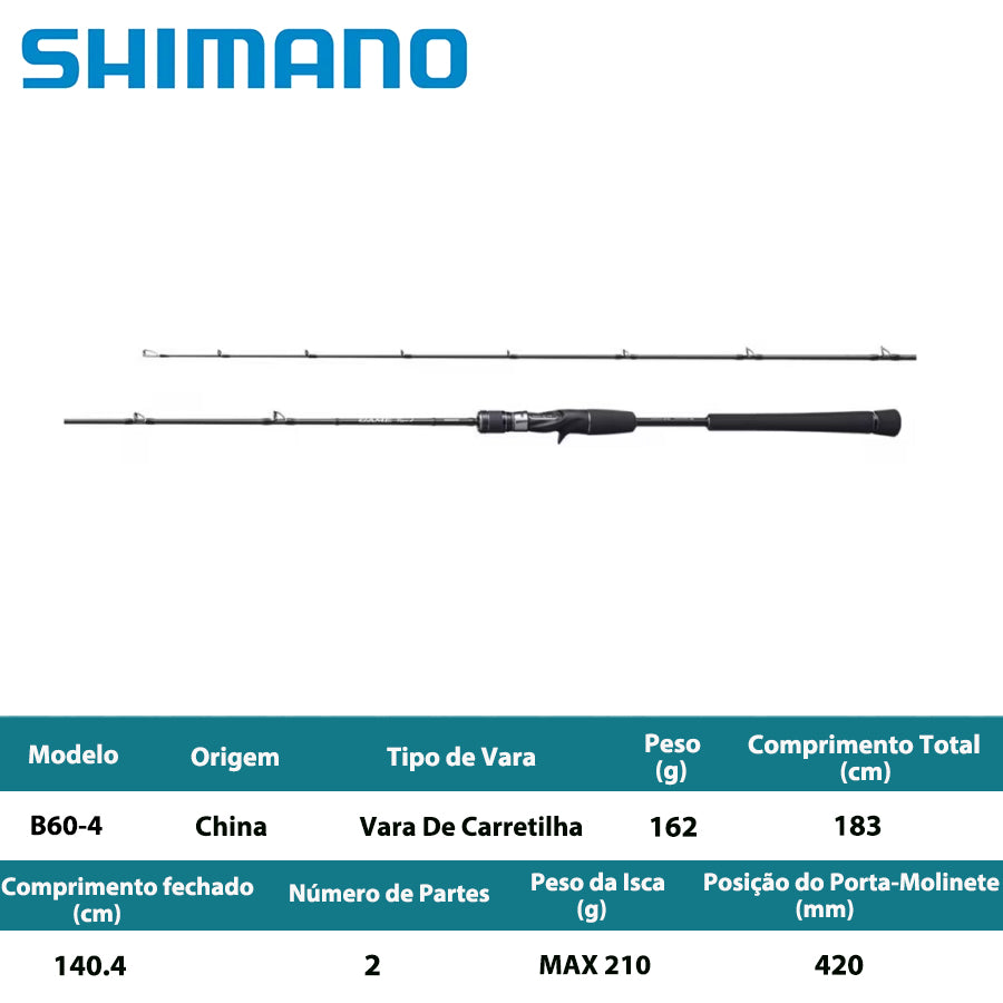 SHIMANO 2020 GAME TYPE J B60-4 Vara De Carretilha