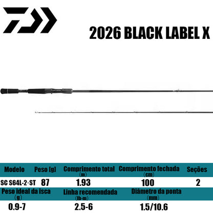 DAIWA 2026 BLACK LABEL X SC S64L-2·ST para molinetes de pesca