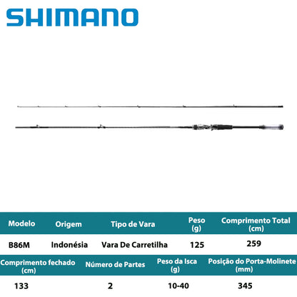 SHIMANO 2020 LUNAMIS B86M Vara De Carretilha