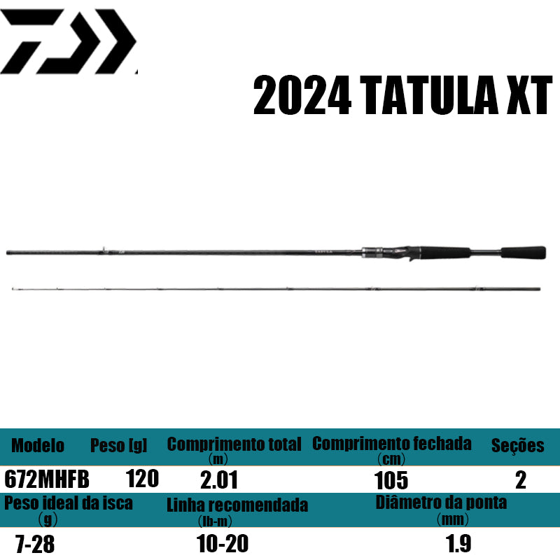 DAIWA 2024 TATULA XT 672MHFB para carretilhas de pesca