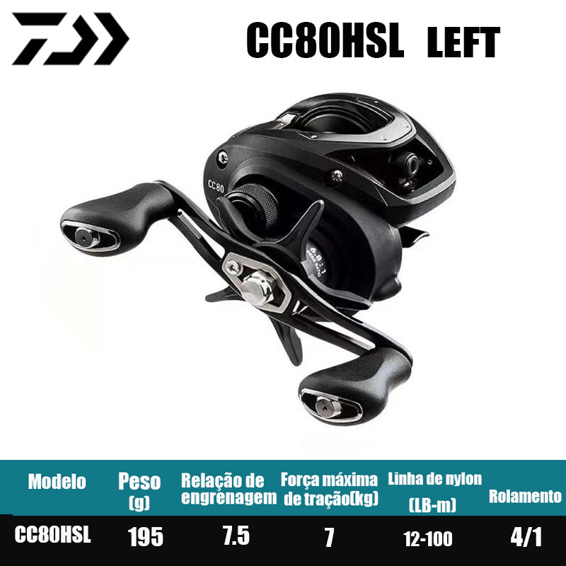 DAIWA 2022 CC80 CR80 peças de pesca, carretilha para pesca em água salgada e doce, carretilha de pesca baitcast. Origem: China.