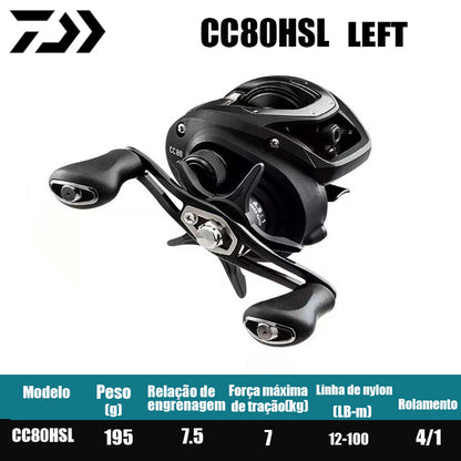 DAIWA 2022 CC80 CR80 peças de pesca, carretilha para pesca em água salgada e doce, carretilha de pesca baitcast. Origem: China.