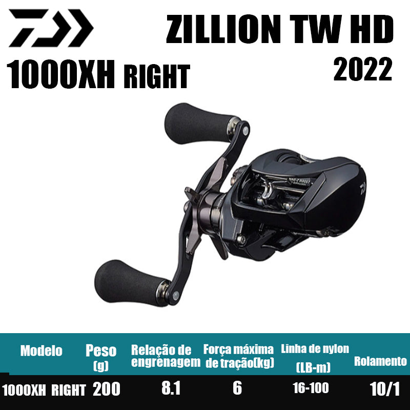 Carretilha De Arremesso DAIWA 2022 ZILLION TW HD 1000XHL, Peça De Reposição Para Pesca Em Água Doce E Salgada. País de origem: Japão