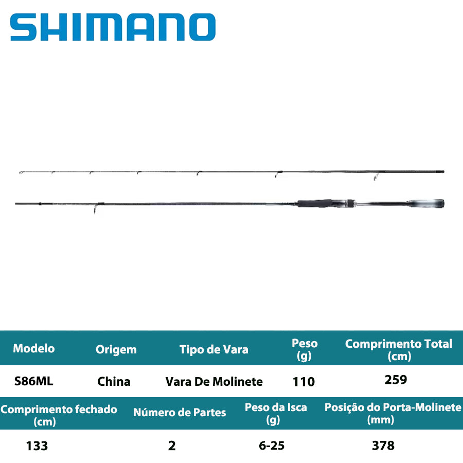 SHIMANO 2026 LUNAMIS S86ML Vara De Molinete