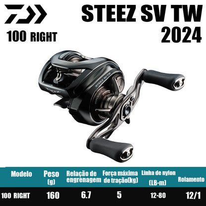 Carretilha De Arremesso DAIWA 2024 STEEZ SV TW, Peça De Reposição Para Pesca Em Água Doce E Salgada. País de origem: Japão