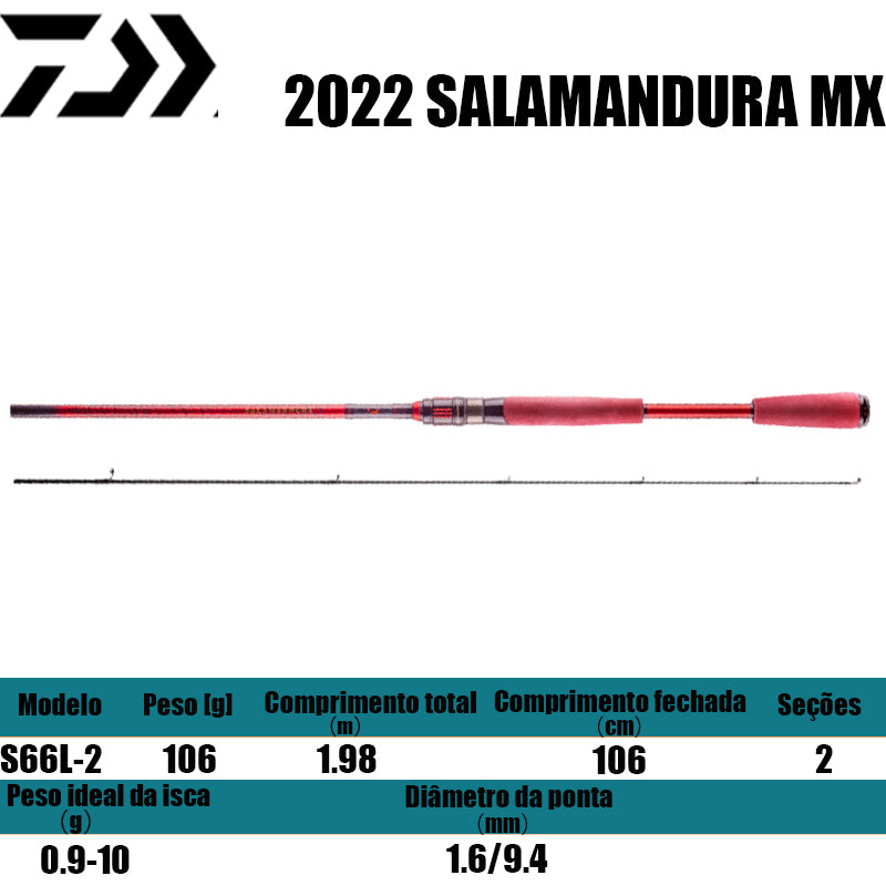 DAIWA 2022 SALAMANDURA MX S66L-2 para molinetes de pesca