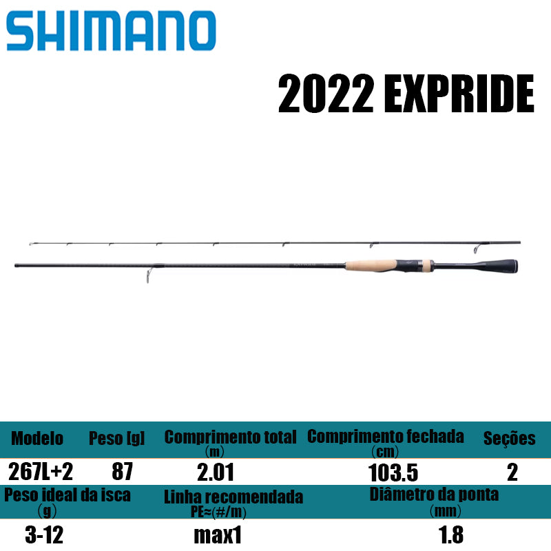 SHIMANO 2022 EXPRIDE 267L+2 para molinetes de pesca