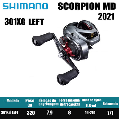 Carretilha De Arremesso SHIMANO 2021 SCORPION MD 300Série, Peça De Reposição Para Pesca Em Água Doce E Salgada. Local De Produção: Malásia.