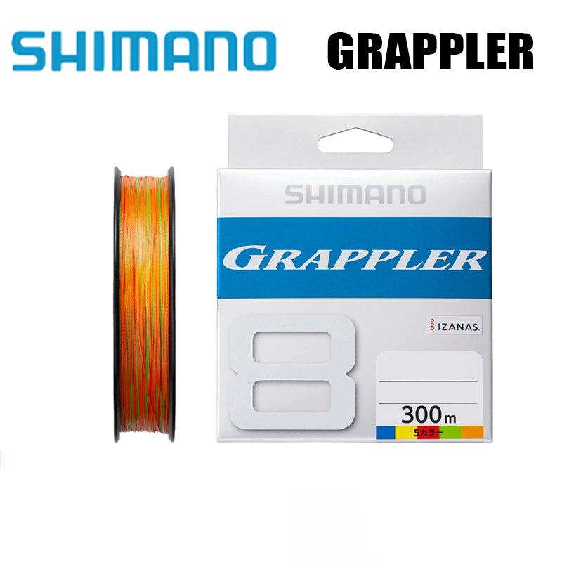 Shimano Grappler 8Braid Linha De Pesca PE 300M Cores Variadas (2 Carretéis)