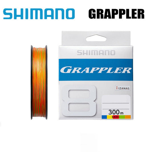 Shimano Grappler 8Braid Linha De Pesca PE 300M Cores Variadas (2 Carretéis)
