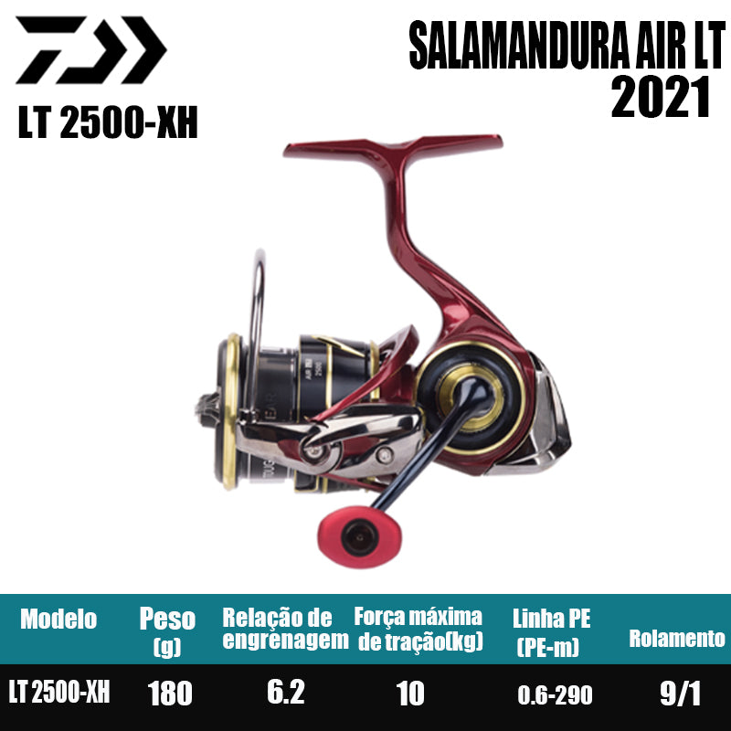 DAIWA 2021 SALAMANDURA AIR Carretel de pesca Spinning Reel Água doce Peças de pesca de água salgada Origem Vietnã