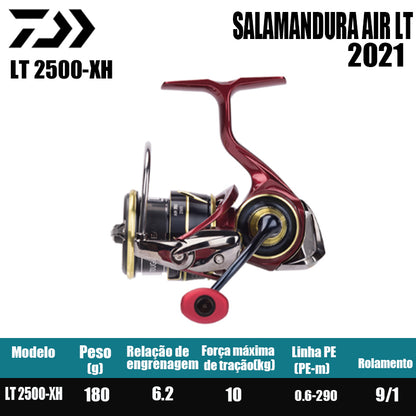 DAIWA 2021 SALAMANDURA AIR Carretel de pesca Spinning Reel Água doce Peças de pesca de água salgada Origem Vietnã