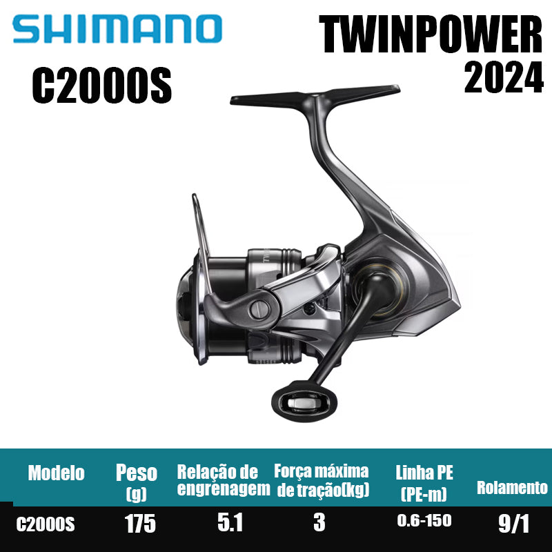 SHIMANO 2024 TWINPOWER carretel de pesca bobina giratória de água doce peças de pesca de água salgada Origem: Japão