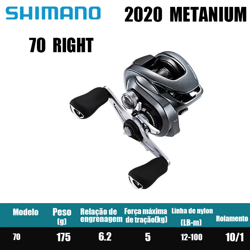 Carretel de Pesca SHIMANO 2020 METANIUM 71XG 151XG Carretel de Arremesso Água Doce Água Salgada Peças de Pesca Origem: Japão