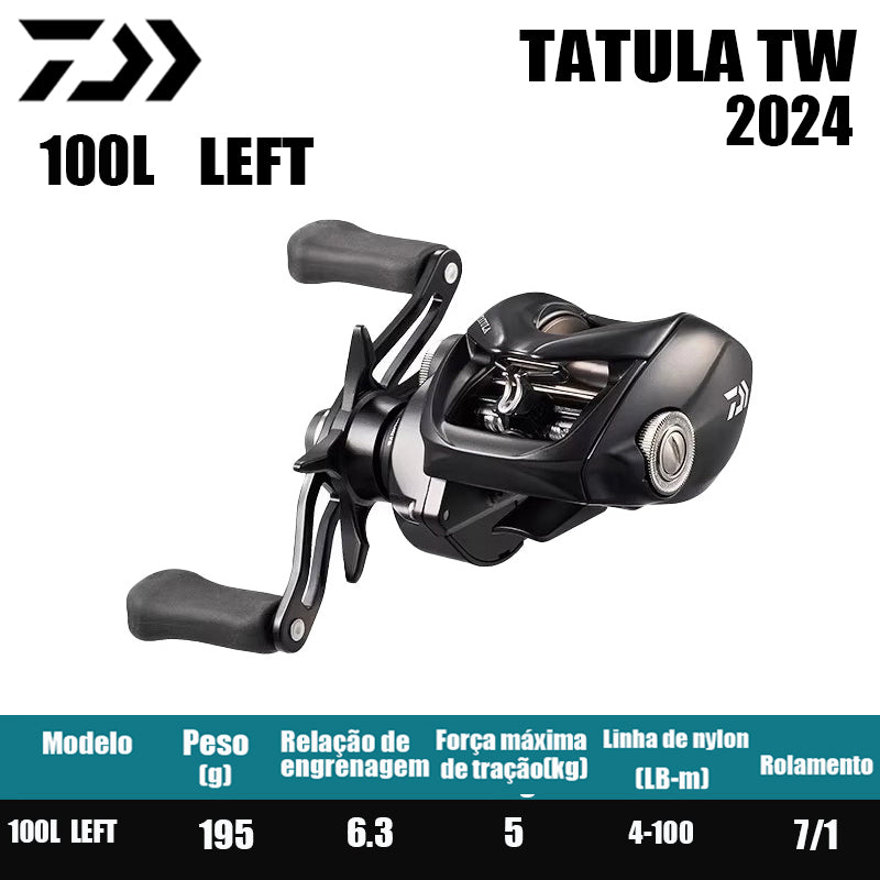 Carretilha De Arremesso DAIWA 2024 TATULA  TW 100Série, Peça De Reposição Para Pesca Em Água Doce E Salgada. Local De Produção: Tailândia