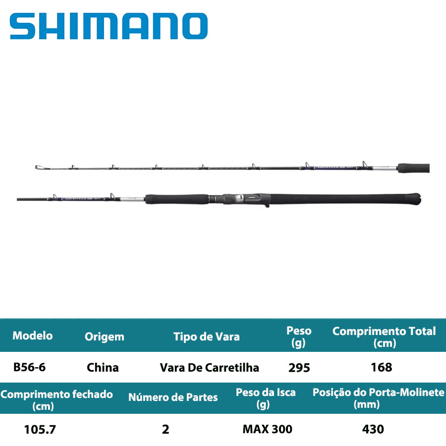 SHIMANO 2021 GRAPPLER BB TYPE J B56-6 Vara De Carretilha