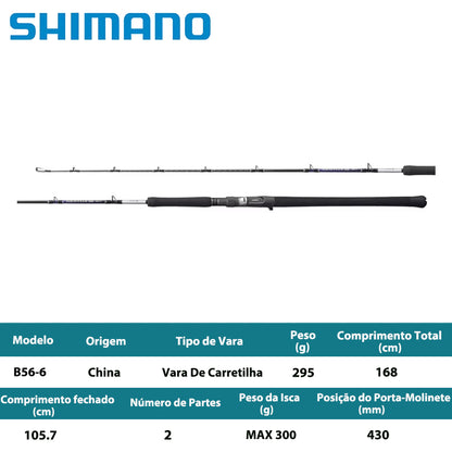 SHIMANO 2021 GRAPPLER BB TYPE J B56-6 Vara De Carretilha
