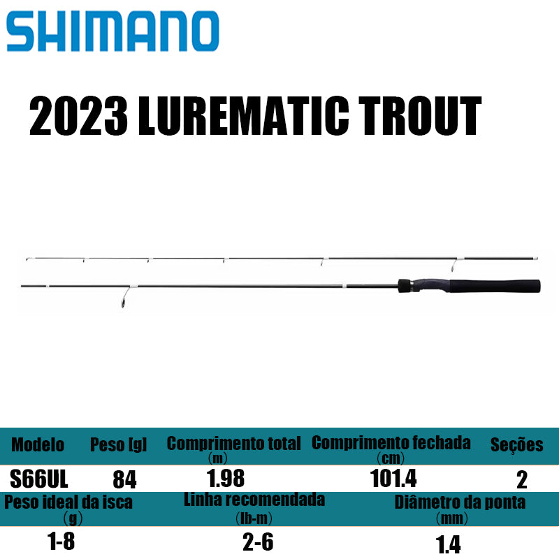 SHIMANO 2023 LUREMATIC TROUT S66UL para molinetes de pesca