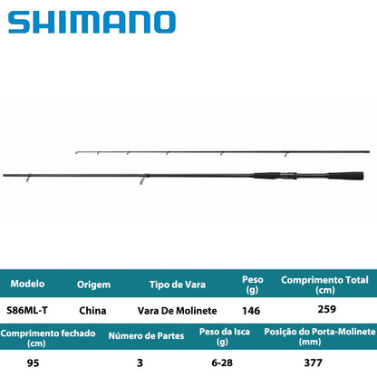 SHIMANO 2024 DIALUNA T S86ML-T Vara De Molinete