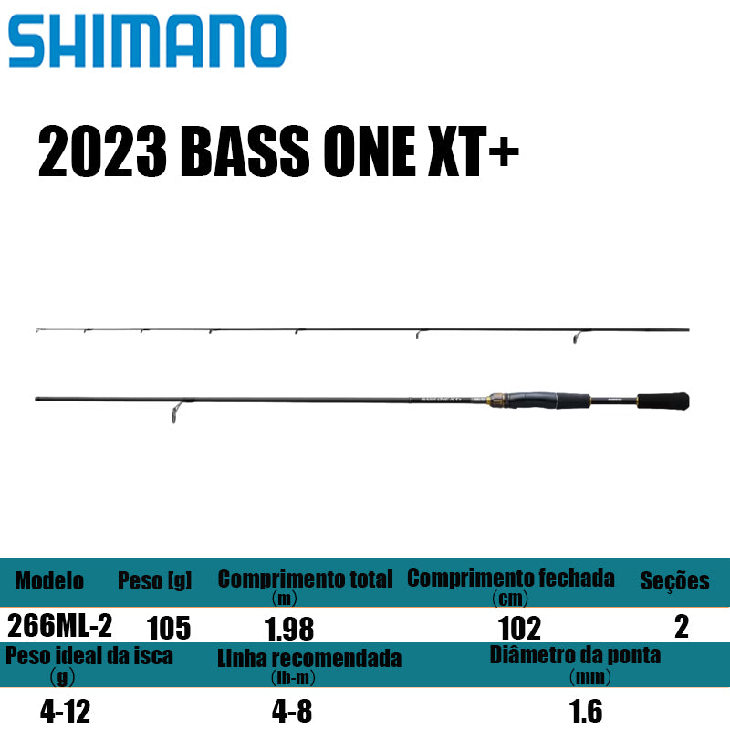 SHIMANO 2023 BASS ONE XT+ 266ML-2 para molinetes de pesca