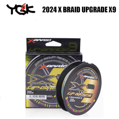 2024 X BRAID UPGRADE X9 Linha De Pesca PE 300M 200M  Multicolorido (2 Carretéis)