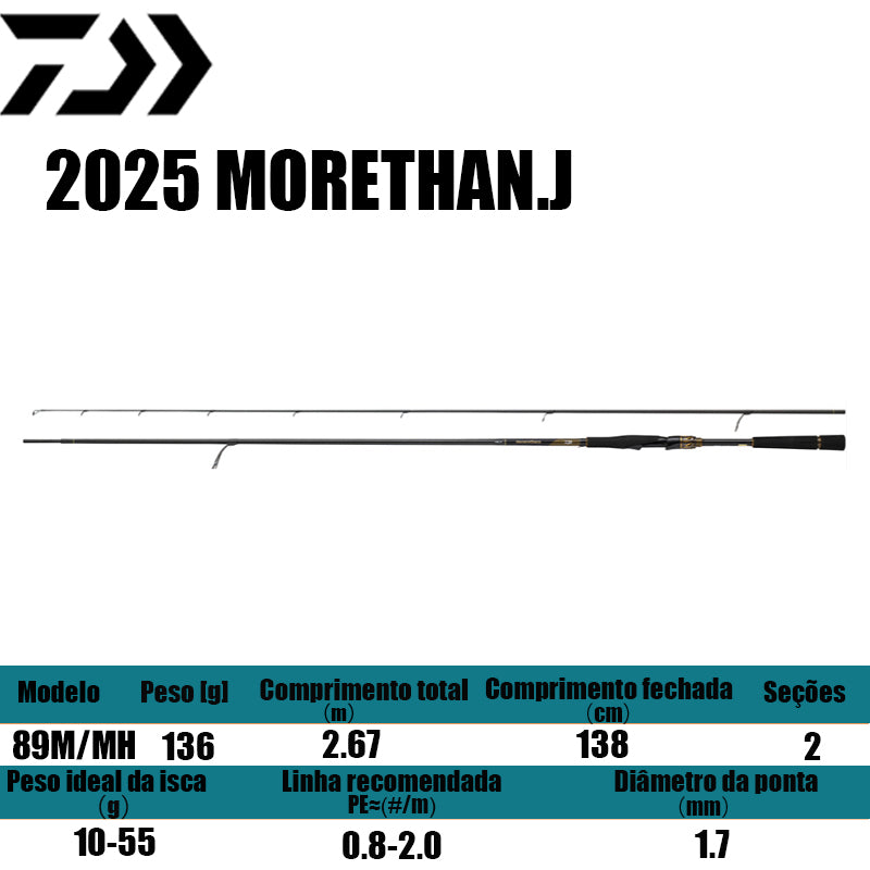 DAIWA 2025 MORETHAN.J  89M/MH para molinetes de pesca