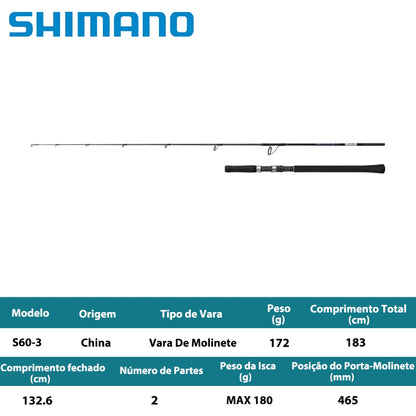 SHIMANO 2021 GRAPPLER BB TYPE J S60-3 Vara De Molinete
