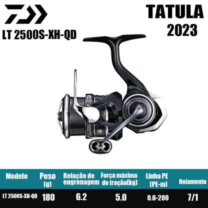 DAIWA 2023 TATULA Carretel de pesca Spinning Reel Água doce Peças de pesca de água salgada Origem Vietnã