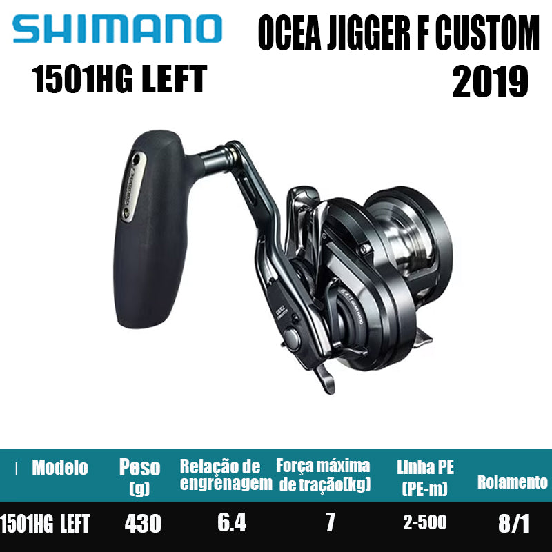 SHIMANO 2019 OCEA JIGGER F CUSTOM 1000 1500 2000 3000, Carretel de Pesca Baitcast para Pesca em Água Salgada  Origem: Japão