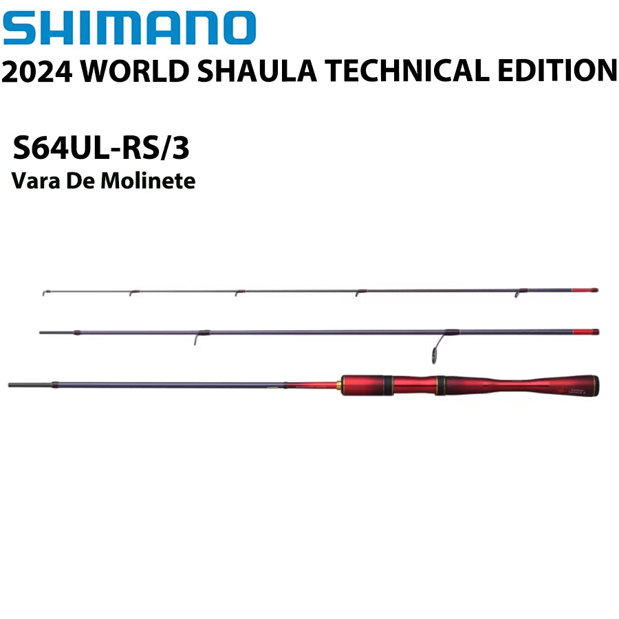 SHIMANO 2024 WORLD SHAULA TECHNICAL EDITION S64UL-RS/3 Vara De Molinete