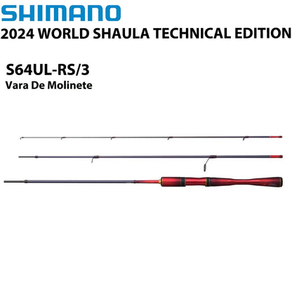 SHIMANO 2024 WORLD SHAULA TECHNICAL EDITION S64UL-RS/3 Vara De Molinete