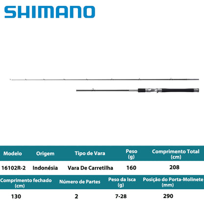 SHIMANO 2025 LESATH 16102R-2 Vara De Carretilha