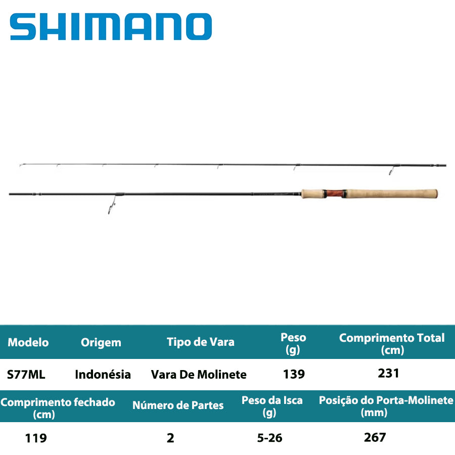 SHIMANO 2020 CARDIFF NATIVE SPECIAL S77ML  Vara De Molinete