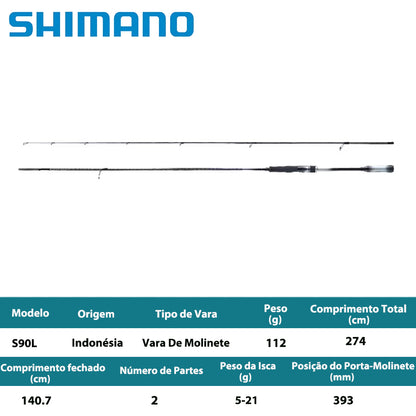 SHIMANO 2020 LUNAMIS S90L Vara De Molinete