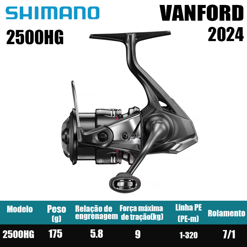 SHIMANO 2024 VANFORD Carretel De Pesca Spinning Carretel De Água Doce Peças De Pesca De Água Salgada Origem: Malásia