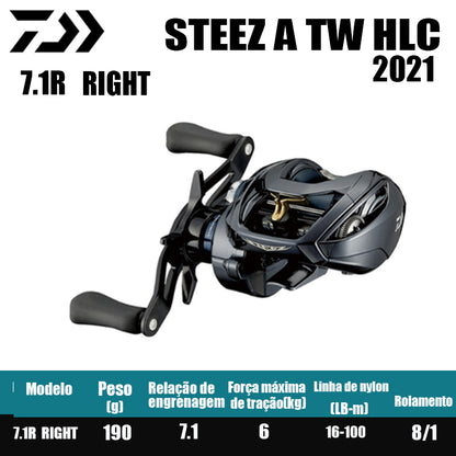 Carretilha De Arremesso DAIWA 2021 STEEZ A TW HLC, Peça De Reposição Para Pesca Em Água Doce E Salgada. País de origem: Japão
