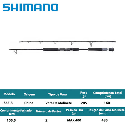 SHIMANO 2020 GAME TYPE J S53-8 Vara De Molinete