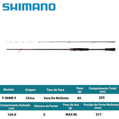 SHIMANO 2024 SEPHIA SS TIP EGING R-S68M-S Vara De Molinete