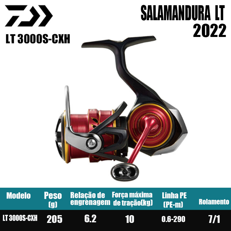 DAIWA 2022 SALAMANDURA Carretel de pesca Spinning Reel Água doce Peças de pesca de água salgada Origem Vietnã
