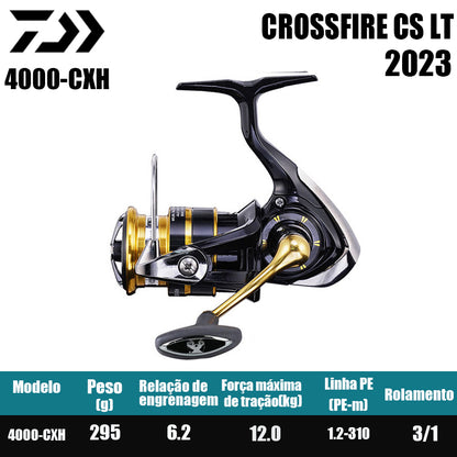 DAIWA 2023 CROSSFIRE LT Spinning Reel Fishing Reel Água doce Peças de pesca de água salgada Origem Vietnã