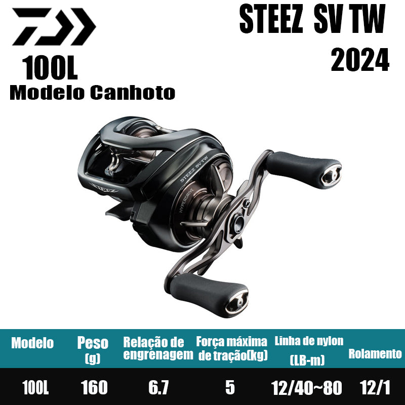 DAIWA 2024 Steez SV TW 100L Modelo Canhoto