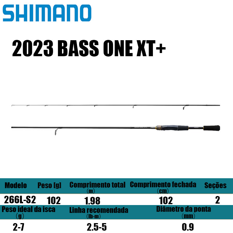 SHIMANO 2023 BASS ONE XT+ 266L-S/2 para molinetes de pesca