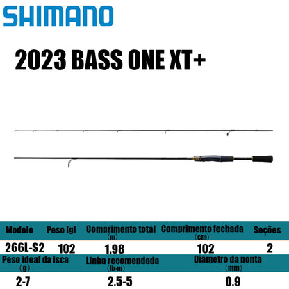 SHIMANO 2023 BASS ONE XT+ 266L-S/2 para molinetes de pesca