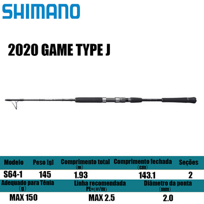 SHIMANO 2020 GAME TYPE J  S64-1 para molinetes de pesca