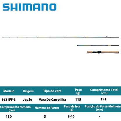 SHIMANO 2025 WORLD SHAULA LIMITED 1631FF-3 Vara De Carretilha