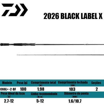 DAIWA 2026 BLACK LABEL X  C66L+ -2·BF para carretilhas de pesca
