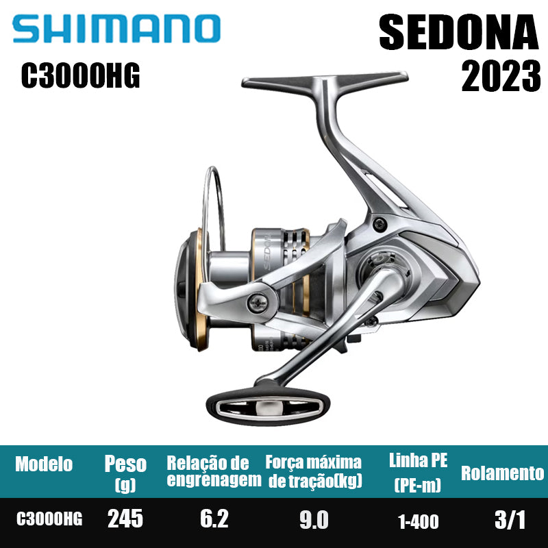 SHIMANO 2023 SEDONA carretel de pesca spinning carretel de água doce peças de pesca de água salgada Origem: Malásia