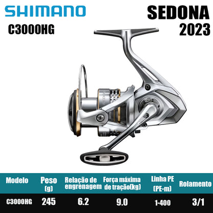 SHIMANO 2023 SEDONA carretel de pesca spinning carretel de água doce peças de pesca de água salgada Origem: Malásia