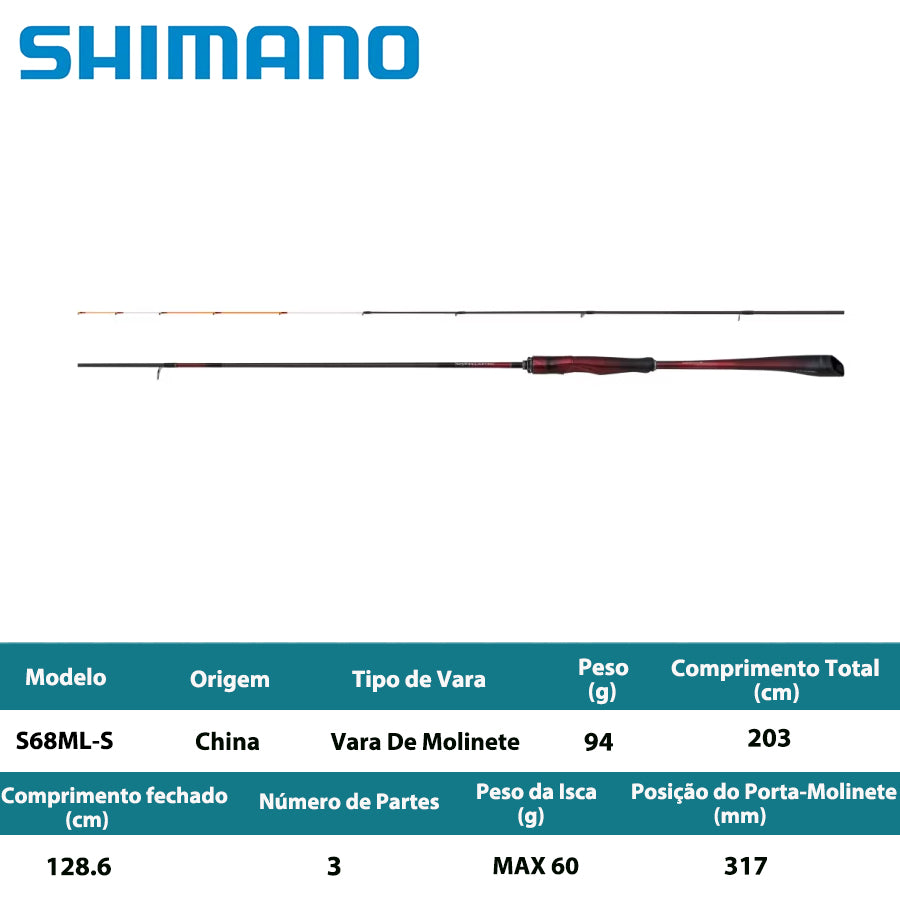 SHIMANO 2026 SEPHIA LIMITED TIP EGING S68ML-S Vara De Molinete